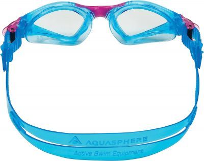 Очки для плавания детские Aqua Sphere Kayenne Jr  6+ лет (голубой-розовый, линзы прозрачные)  