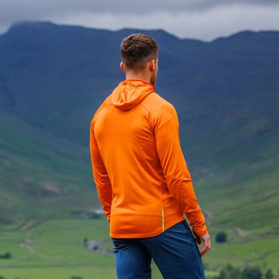 Термокофта для бігу Inov-8 VentureLite Mid Hoodie FZ чоловіча (помаранчевий)