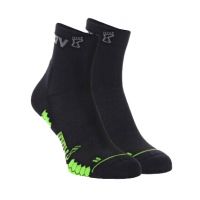Шкарпетки для бігу Inov-8 TrailFly Mid 2 пари (чорно-зелений)