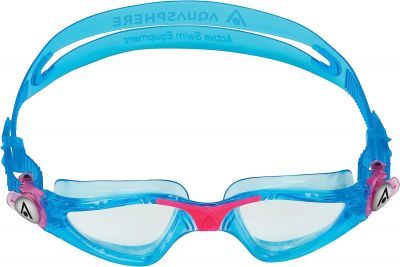 Очки для плавания детские Aqua Sphere Kayenne Jr  6+ лет (голубой-розовый, линзы прозрачные)  