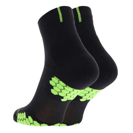 Шкарпетки для бігу Inov-8 TrailFly Mid 2 пари (чорно-зелений)