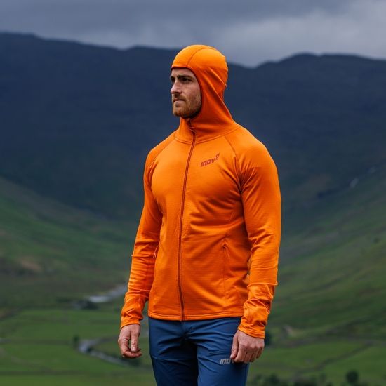 Термокофта для бігу Inov-8 VentureLite Mid Hoodie FZ чоловіча (помаранчевий)