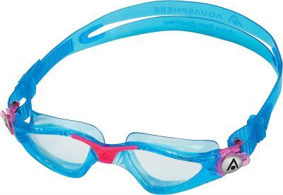 Очки для плавания детские Aqua Sphere Kayenne Jr  6+ лет (голубой-розовый, линзы прозрачные)  