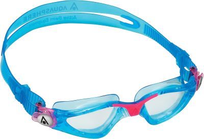 Очки для плавания детские Aqua Sphere Kayenne Jr  6+ лет (голубой-розовый, линзы прозрачные)  