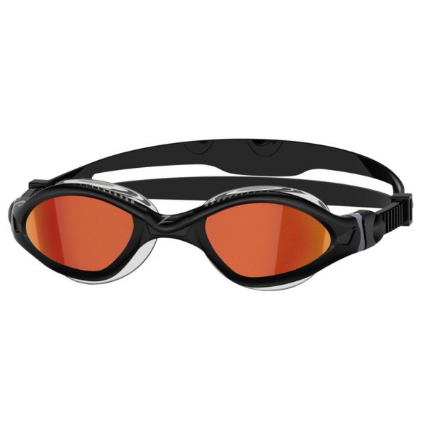 Очки для плавания Zoggs Tiger LSR+ Titanium (черный, медные линзы)