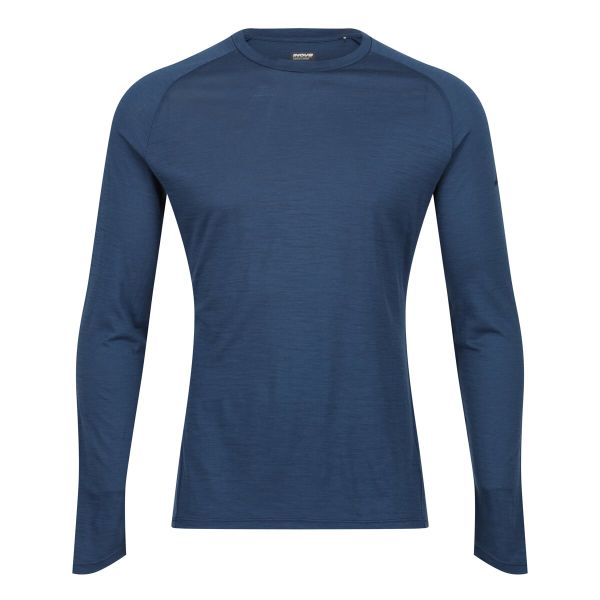 Термокофта для бігу Inov-8 Merino Long Sleeve T-Shirt чоловіча (синій)