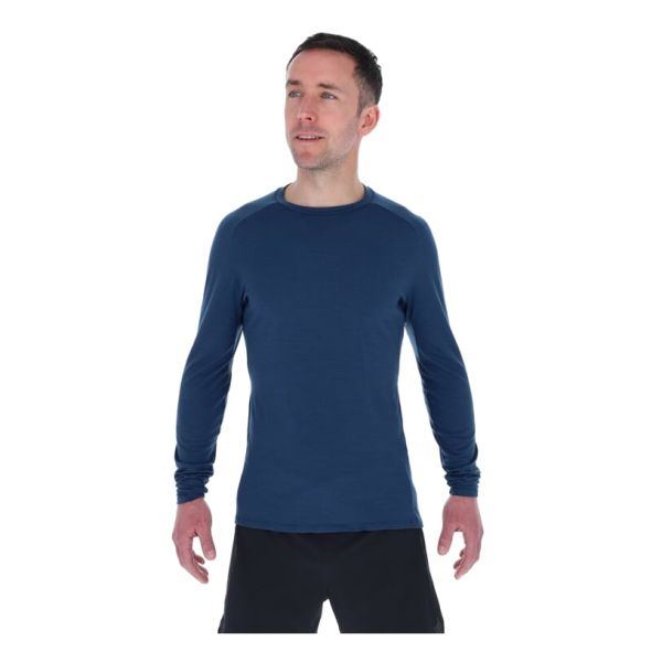 Термокофта для бігу Inov-8 Merino Long Sleeve T-Shirt чоловіча (синій)