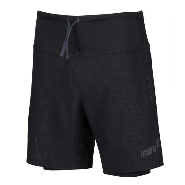 Шорты для бега INOV-8 TrailFly Ultra 7 2in1 мужские (черный)