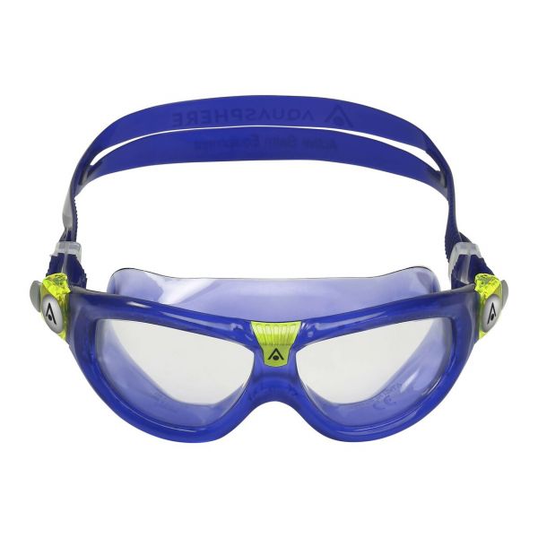 Очки-маска для плавания Aqua Sphere Seal Kid 2  3-6 лет (фиолетово-салатовый, линзы прозрачные)