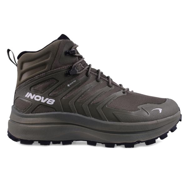 Кроссовки для трекинга мужские высокие Inov-8 Roclite Max Mid GTX (темно-зеленый)