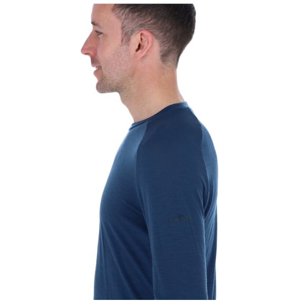 Термокофта для бігу Inov-8 Merino Long Sleeve T-Shirt чоловіча (синій)