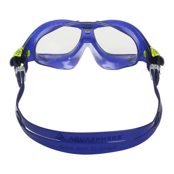 Очки-маска для плавания Aqua Sphere Seal Kid 2  3-6 лет (фиолетово-салатовый, линзы прозрачные)