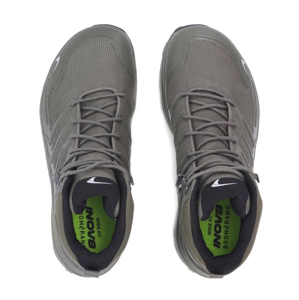 Кроссовки для трекинга мужские высокие Inov-8 Roclite Max Mid GTX (темно-зеленый)