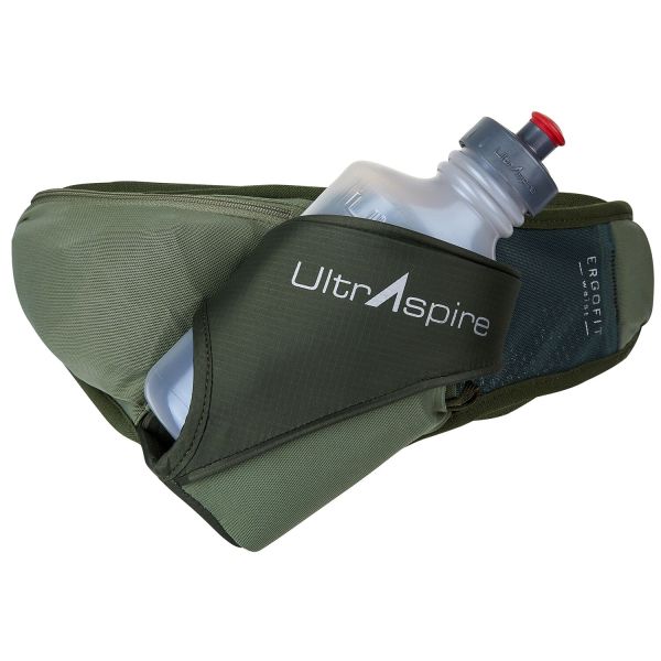 Пояс для бега Ultraspire Fitted Synaptic 3.0 с флягой (тёмно-зеленый)