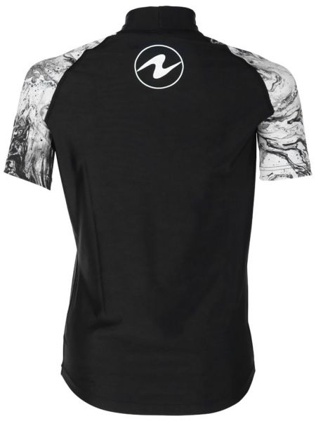Футболка сонцезахисна Aqua Lung Rash Guard Aqua BW UPF 50+ жіноча (чорно-сірий)