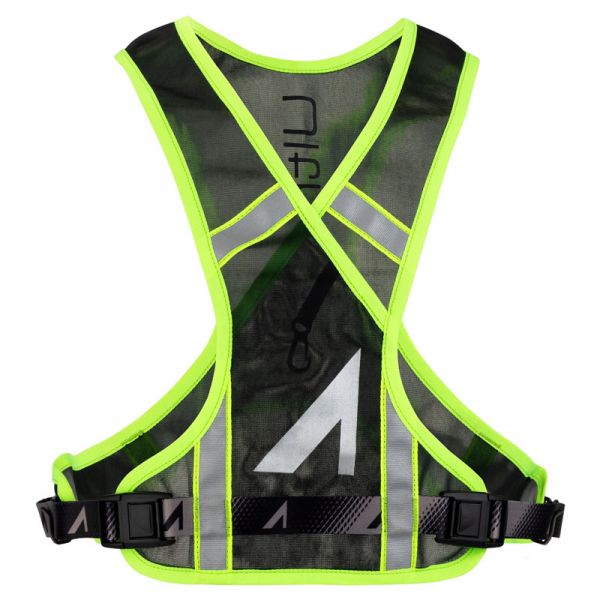 Жилет для бігу UltrAspire Neon Reflective Vest світловідбиваючий (чорно-салатовий)