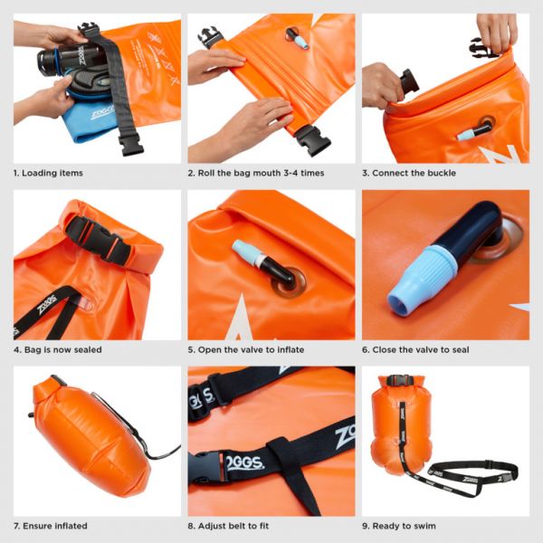 Буй для плавания Zoggs Hi Viz Swim Buoy (розовый)