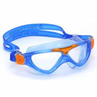 Очки-маска для плавания детские Aqua Sphere Vista Jr 6+ лет (сине-оранжевый, линзы прозрачные)