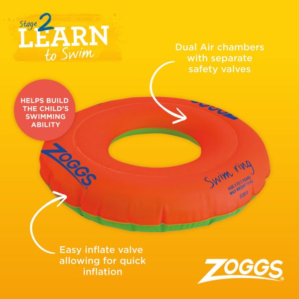 Круг для плавання Zoggs Swim Ring (помаранчевий)