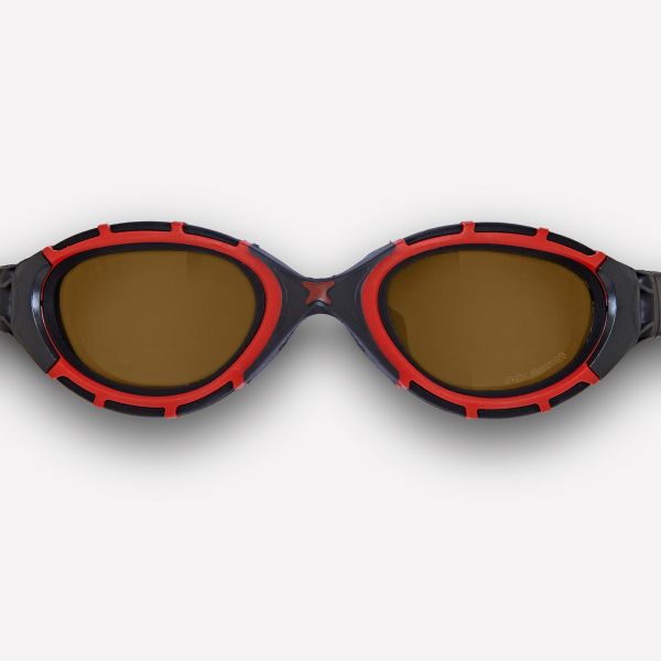 Окуляри для плавання Zoggs Predator Flex Polarized Ultra розмір S (чорно-червоний)