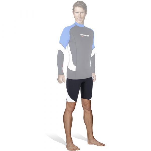 Шорти сонцезахисні Mares Rash Guard Shorts чоловічі (чорно-білий)