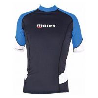 Футболка сонцезахисна Mares Rash Guard Short Sleeve чоловіча (чорно-синій)