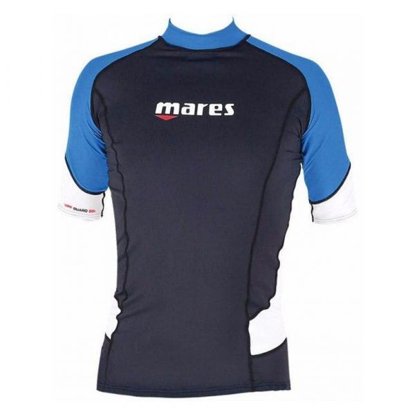 Футболка сонцезахисна Mares Rash Guard Short Sleeve чоловіча (чорно-синій)