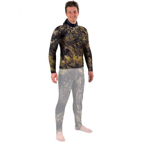 Реглан рашгард для подводной охоты Mares Rash Guard Illusion коричневый лайкра