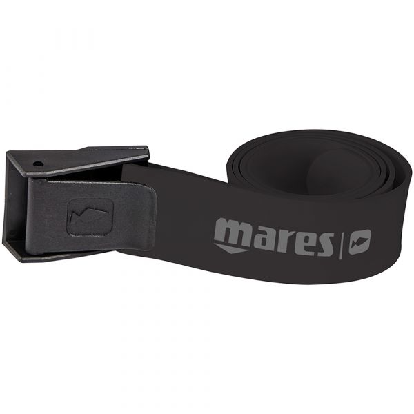 Ремінь для фрідайвінга Mares  Rubber Belt пряжка пластик (чорний)