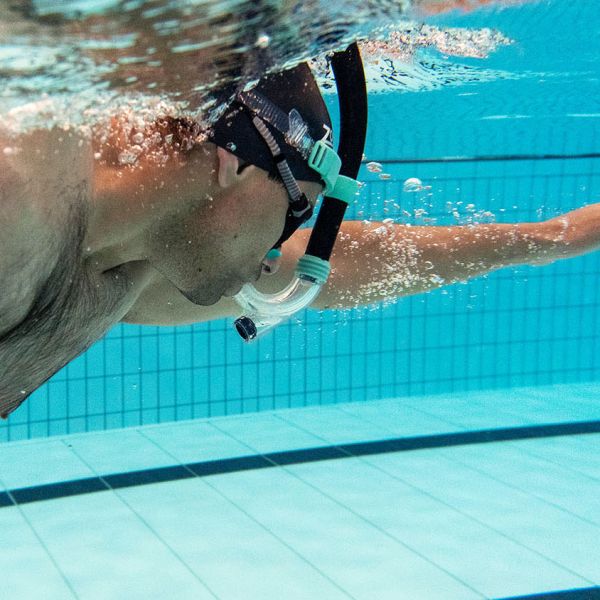 Фронтальная трубка Zoggs Centre Line Snorkel (черно-бирюзовый)