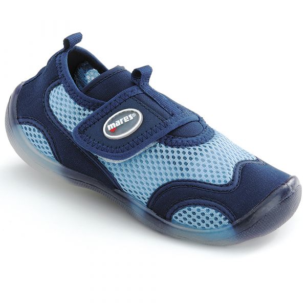 Тапочки коралловые Mares Aquashoes Aqua Junior детские (сине-голубой)