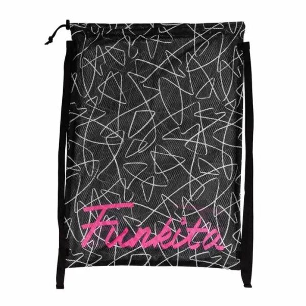 Сумка сетка Funkita Texta Mess 65x49 cм (черный)