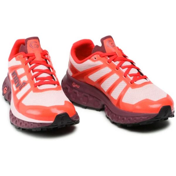 Кроссовки для трейла женские Inov-8 TrailFly Ultra G 300 Max (красно-белый)