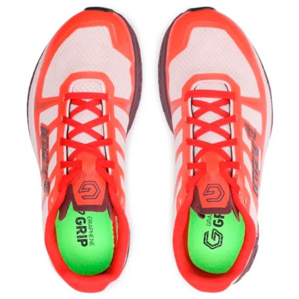 Кроссовки для трейла женские Inov-8 TrailFly Ultra G 300 Max (красно-белый)