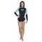 Реглан сонцезахисний Mares Rash Guard Loose Fit жіночий (чорно-бірюзовий)