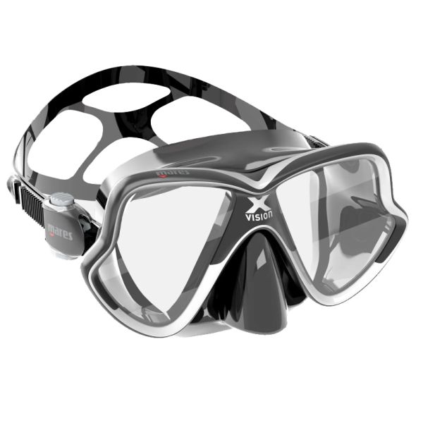 Маска для дайвинга Mares X-Vision mid 2.0 (чёрно-белый)