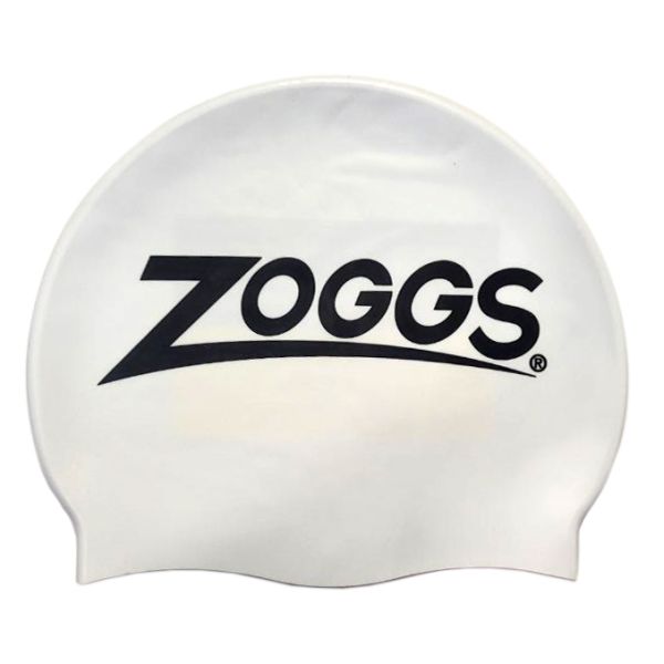 Шапочка для плавання Zoggs Silicone Cap з прапором України (білий)