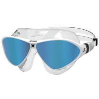 Окуляри-маска для плавання Zoggs Horizon Flex Mask Titanium (білий, дзеркальні лінзи)