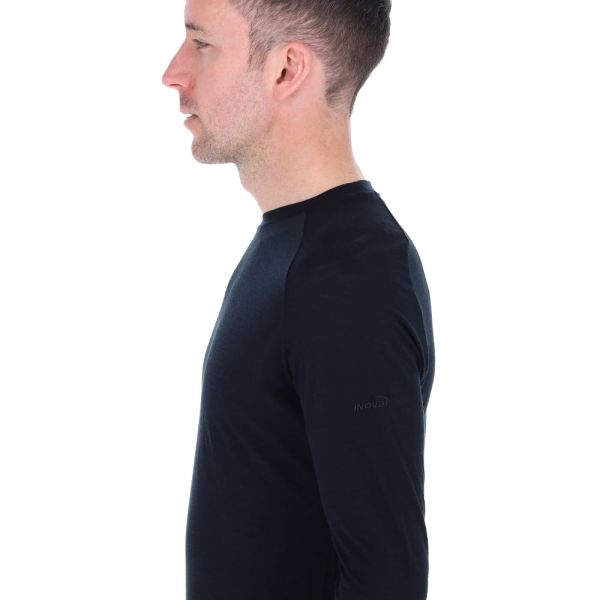 Термокофта для бігу Inov-8 Merino Long Sleeve T-Shirt чоловіча (чорний)