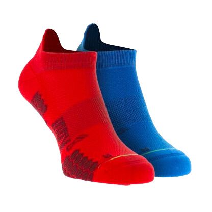 Шкарпетки для бігу Inov-8 TrailFly Low 2 пари (синьо-червоний)