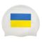 Шапочка для плавання Zoggs Silicone Cap з прапором України (білий)