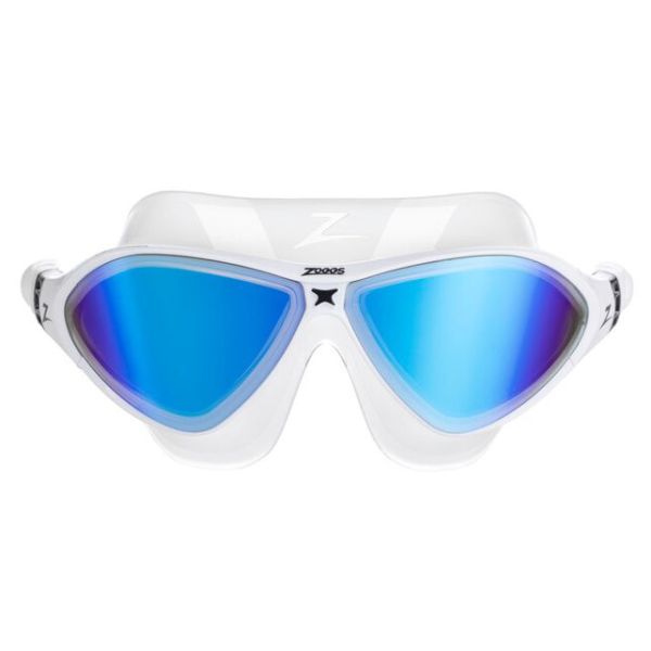 Окуляри-маска для плавання Zoggs Horizon Flex Mask Titanium (білий, дзеркальні лінзи)