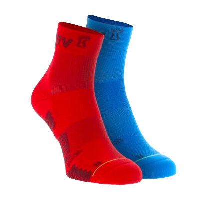 Шкарпетки для бігу Inov-8 TrailFly Mid 2 пари (синьо-червоний)