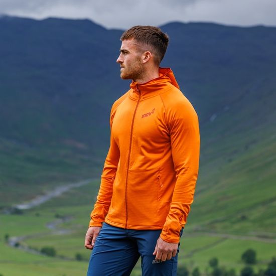 Термокофта для бігу Inov-8 VentureLite Mid Hoodie FZ чоловіча (помаранчевий)