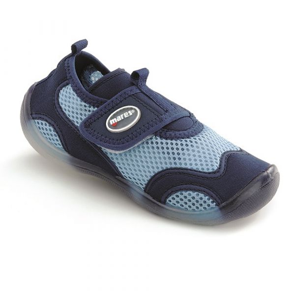 Тапочки коралловые Mares Aquashoes Aqua Junior детские (сине-голубой)