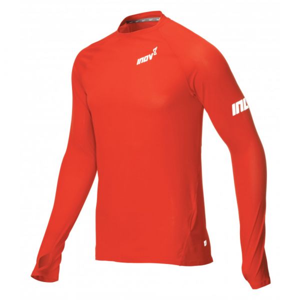 Лонгслив для бега Inov-8 At-C Base LS M мужской (красный)