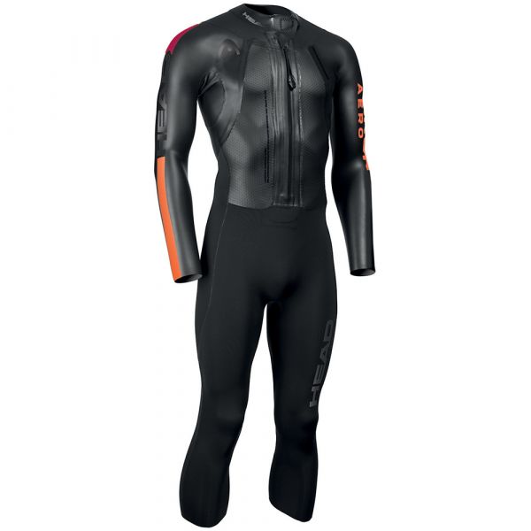 Гидрокостюм для свимрана Head Swimrun Aero 4.2.1.5 mm мужской (чёрно-оранжевый)