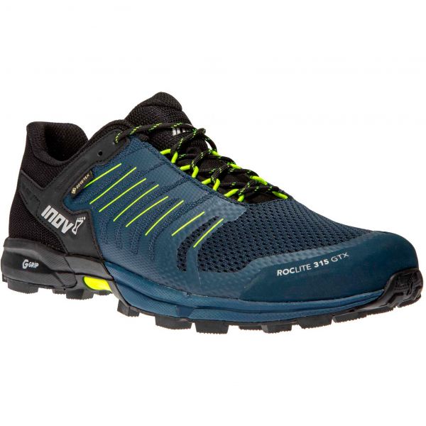 Кроссовки для бега мужские трейловые Inov-8 Roclite G 315 GTX мембранные (сине-черный)