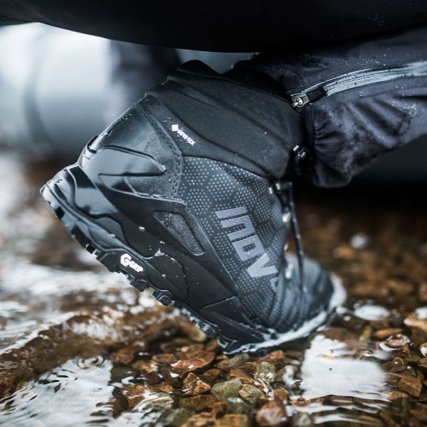 Кроссовки для трекинга мужские высокие Inov-8 Roclite Pro G 400 GTX мембранные (черный)