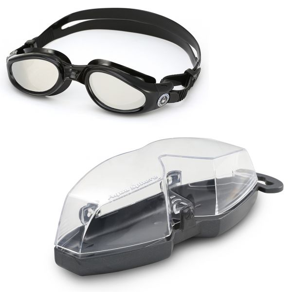 Очки для плавания Aqua Sphere Kaiman BLK L/Miror (чёрный, линзы зеркальные)